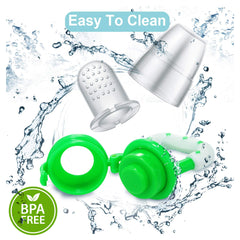 Tinyberg Fruit Feeder for Babies : Safe Silicone Feeder with Easy Grip & Lockable Lid