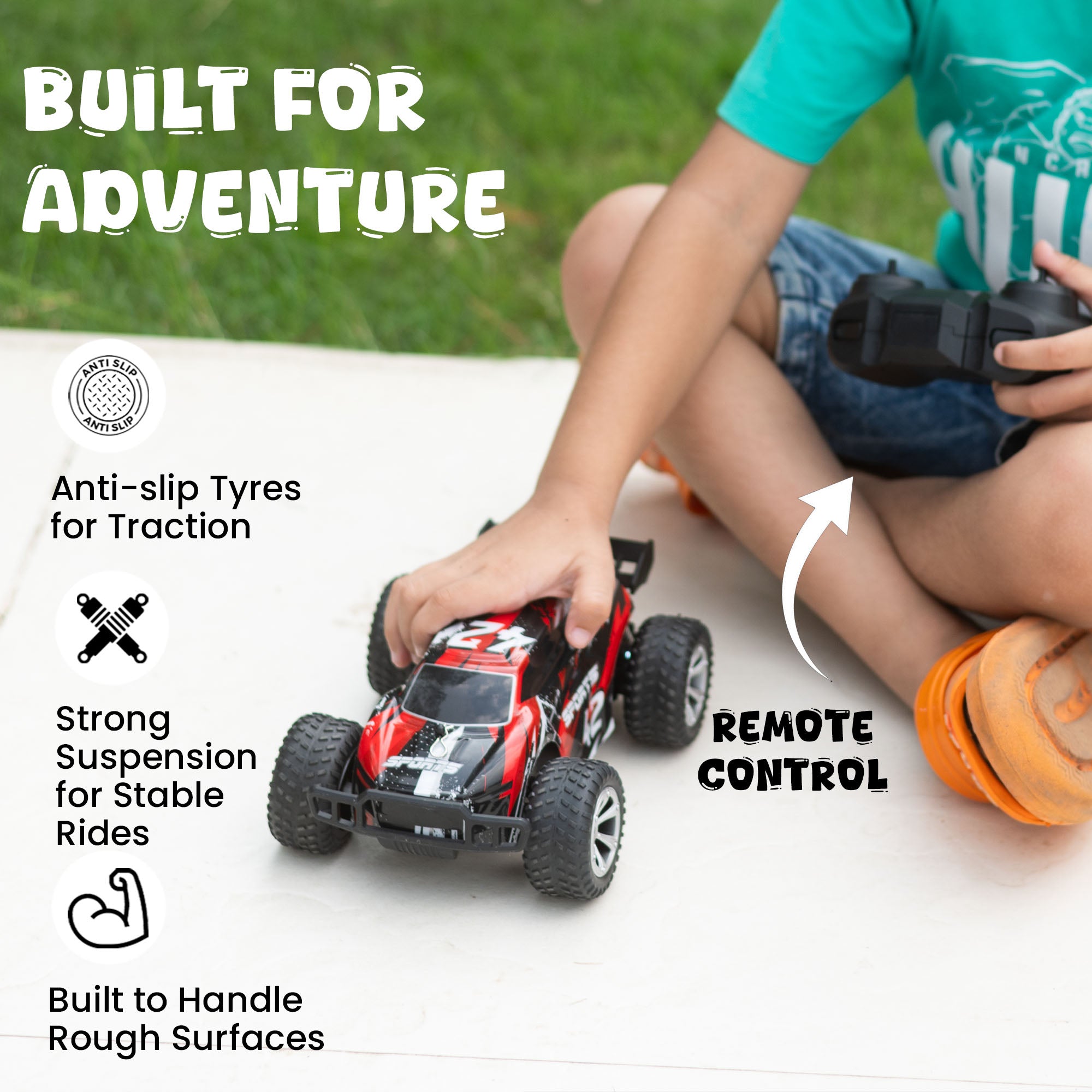Remote Control Car | 4+ Yr|  High-Speed upto 15km/h | Drift Car | Rechargeable |Anti-Slip Tyres | 120-150 ft Range | BIS Approved | Speedster