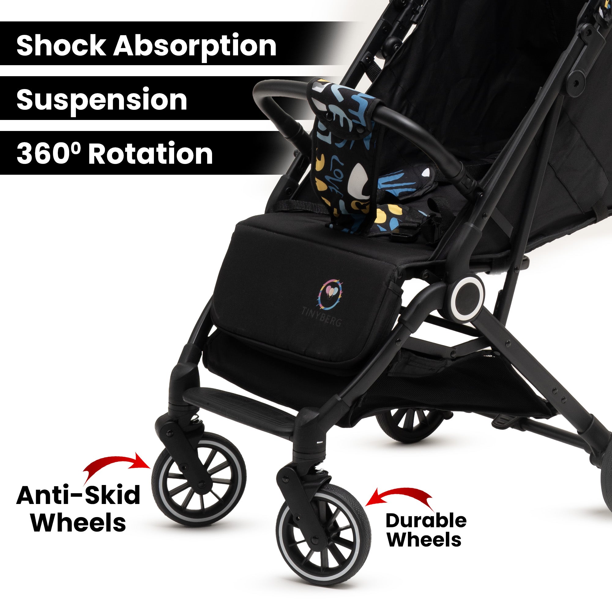 Baby Stroller | 0-5 Yr | Up to 25 Kg | Lightweight | One Hand Fold | Cabin Stroller | 5 Point Safety Belt | Multiple Recline | FeatherLite