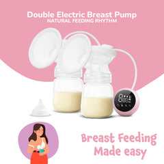 Double Electric Breast Pump | 9 Intensity Levels Dual Mode Stimulation &  Expression | Rechargeable Battery | Portable | Anti-Backflow | BPA-Free