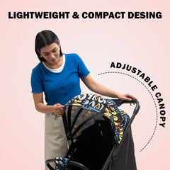 Baby Stroller | 0-5 Yr | Up to 25 Kg | Lightweight | One Hand Fold | Cabin Stroller | 5 Point Safety Belt | Multiple Recline | FeatherLite