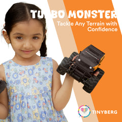 Remote Control Monster Truck | 4+ Yr | Off Roading | Drift Car | Rechargeable |Anti-Slip Tyres | 120-150 ft Range | BIS Approved|Turbo Monster