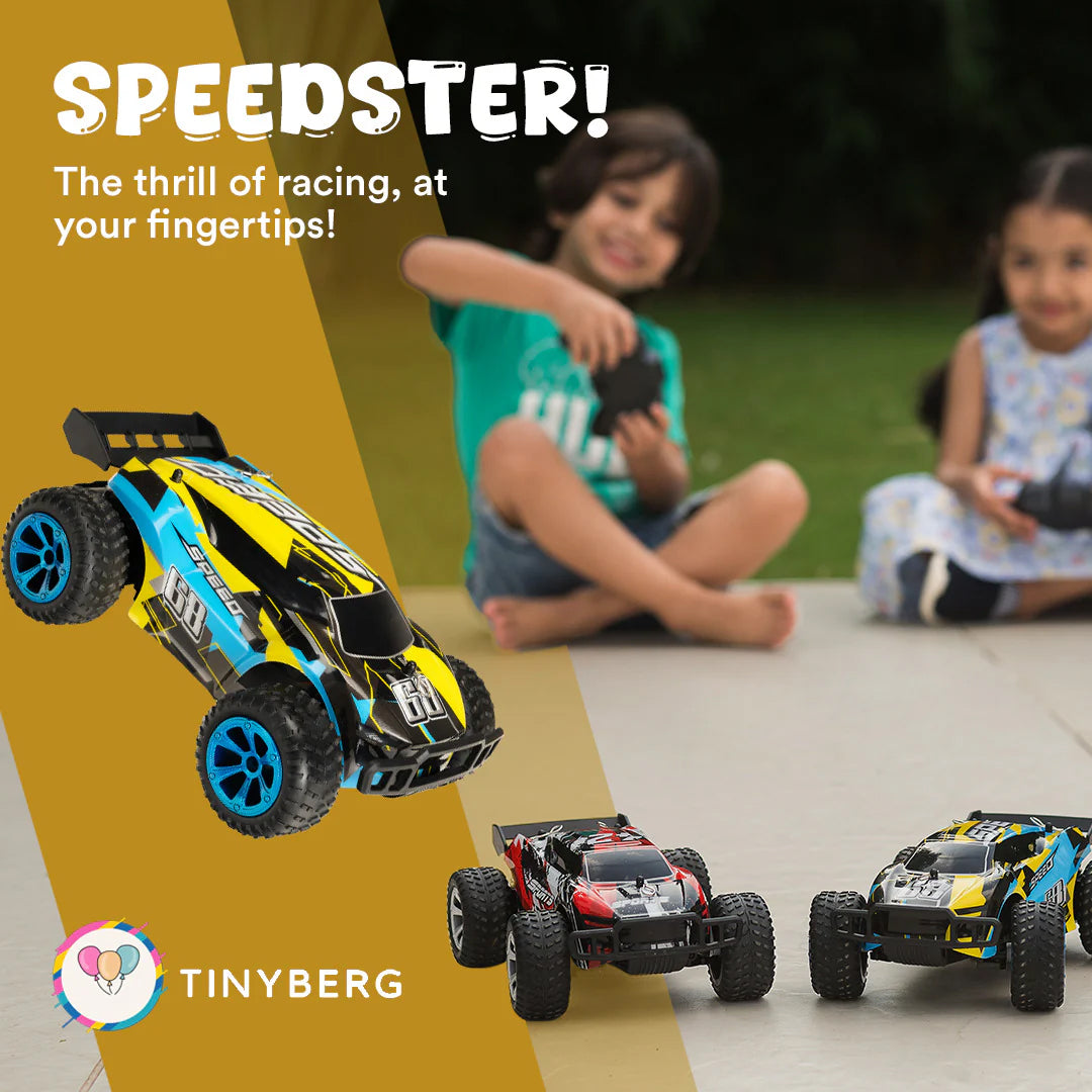 Remote Control Car | 4+ Yr|  High-Speed upto 15km/h | Drift Car | Rechargeable |Anti-Slip Tyres | 120-150 ft Range | BIS Approved | Speedster