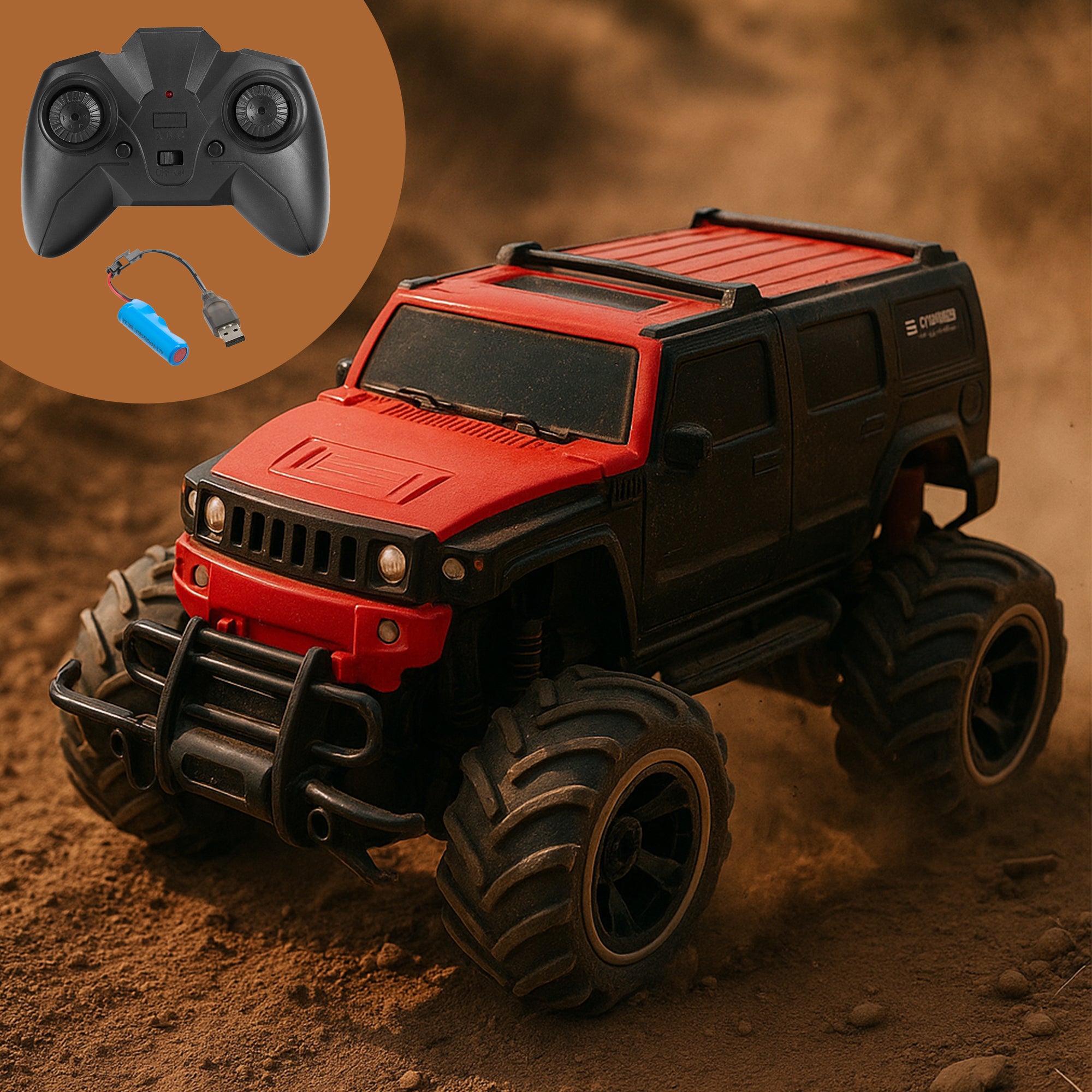 Remote Control Monster Truck | 4+ Yr | Off Roading | Drift Car | Rechargeable |Anti-Slip Tyres | 120-150 ft Range | BIS Approved|Turbo Monster