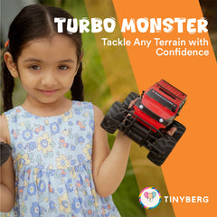 Remote Control Monster Truck | 4+ Yr | Off Roading | Drift Car | Rechargeable |Anti-Slip Tyres | 120-150 ft Range | BIS Approved|Turbo Monster