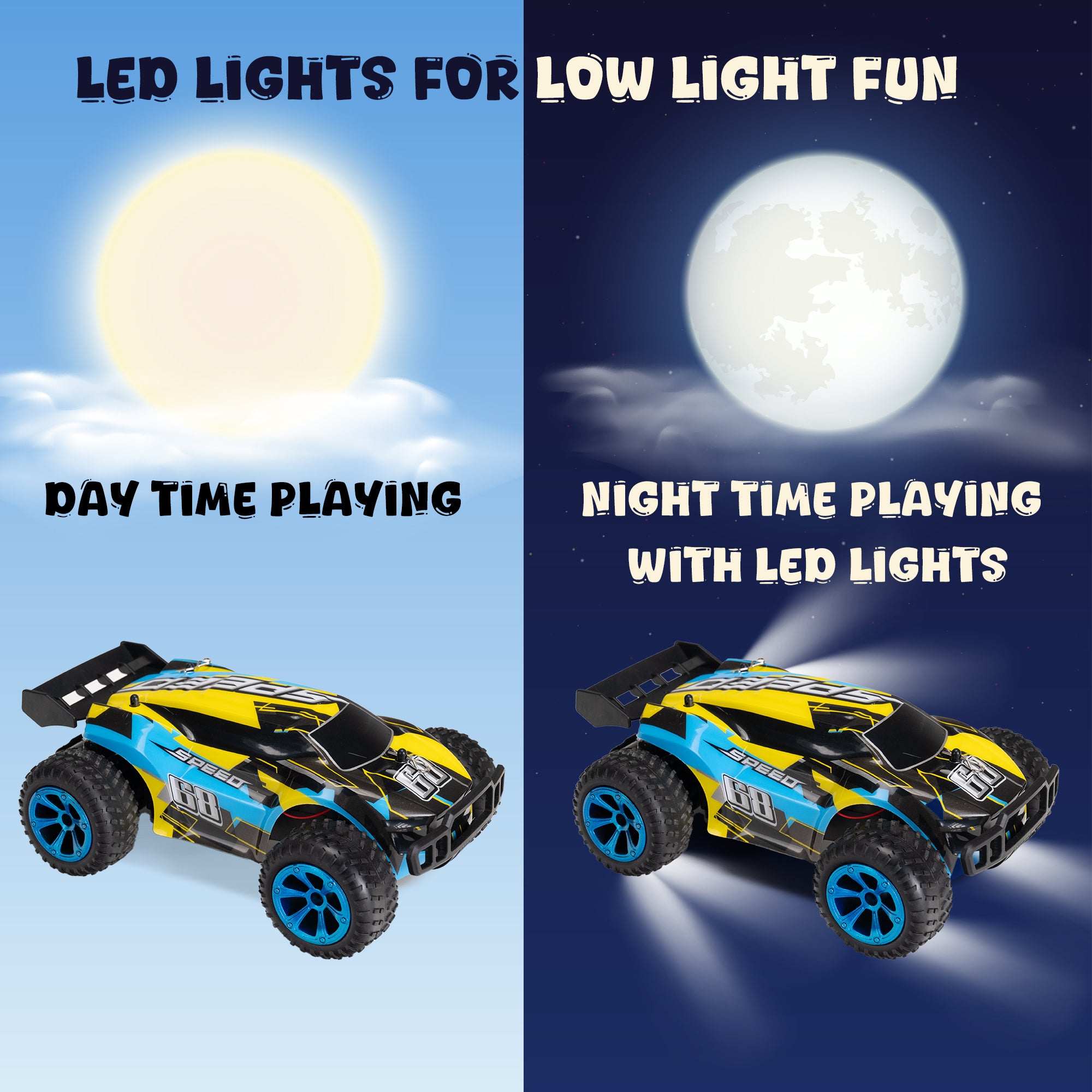 Remote Control Car | 4+ Yr|  High-Speed upto 15km/h | Drift Car | Rechargeable |Anti-Slip Tyres | 120-150 ft Range | BIS Approved | Speedster